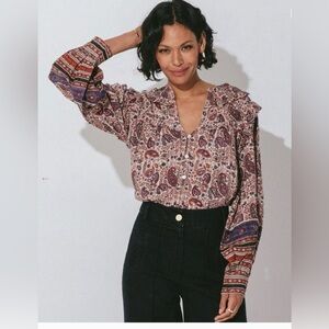 Cleobella Samara Blouse in Laurel fall floral Small